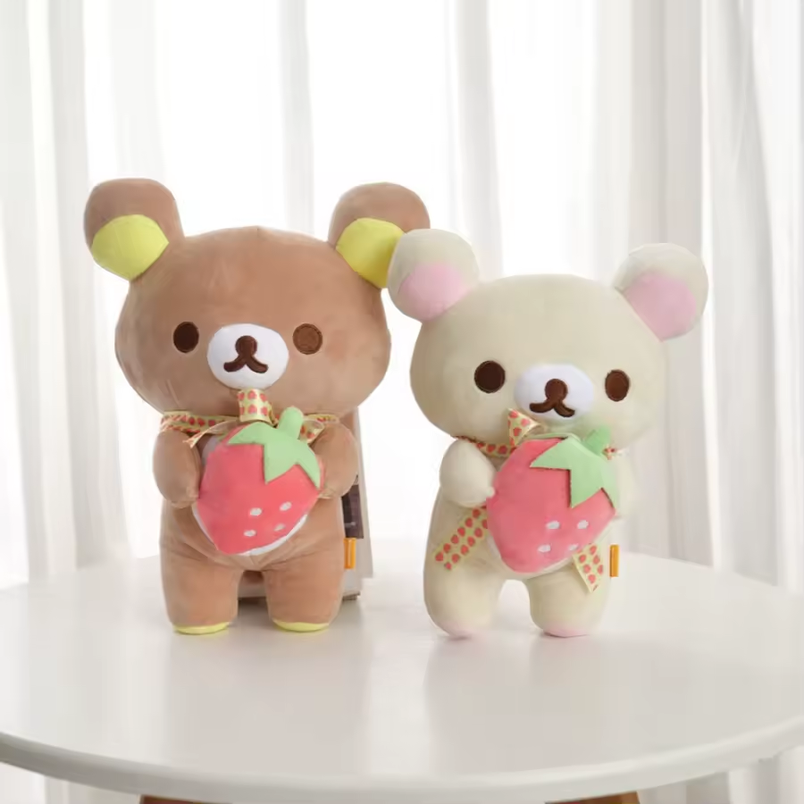 Anime Rilakkuma Plush Doll – Soft Kawaii Bear Toy & Room Decor, Cute Gift for Girls