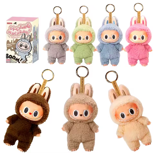 Labubu Heartbeat Macaron Figurine – Cute Kawaii Ornament Toy Gift