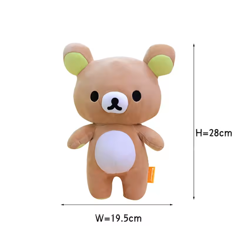 Anime Rilakkuma Plush Doll – Soft Kawaii Bear Toy & Room Decor, Cute Gift for Girls