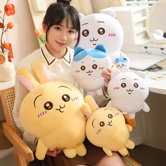 Chiikawa Plushies – Usagi & Hachiware Cuddly Pillow, Room Decor for Girls