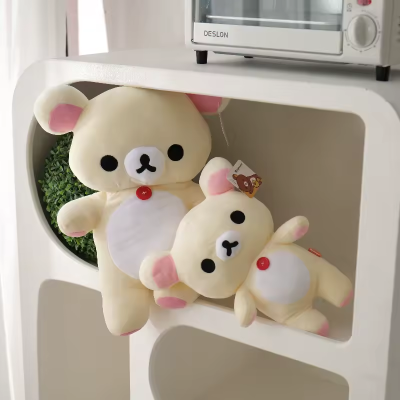 Anime Rilakkuma Plush Doll – Soft Kawaii Bear Toy & Room Decor, Cute Gift for Girls