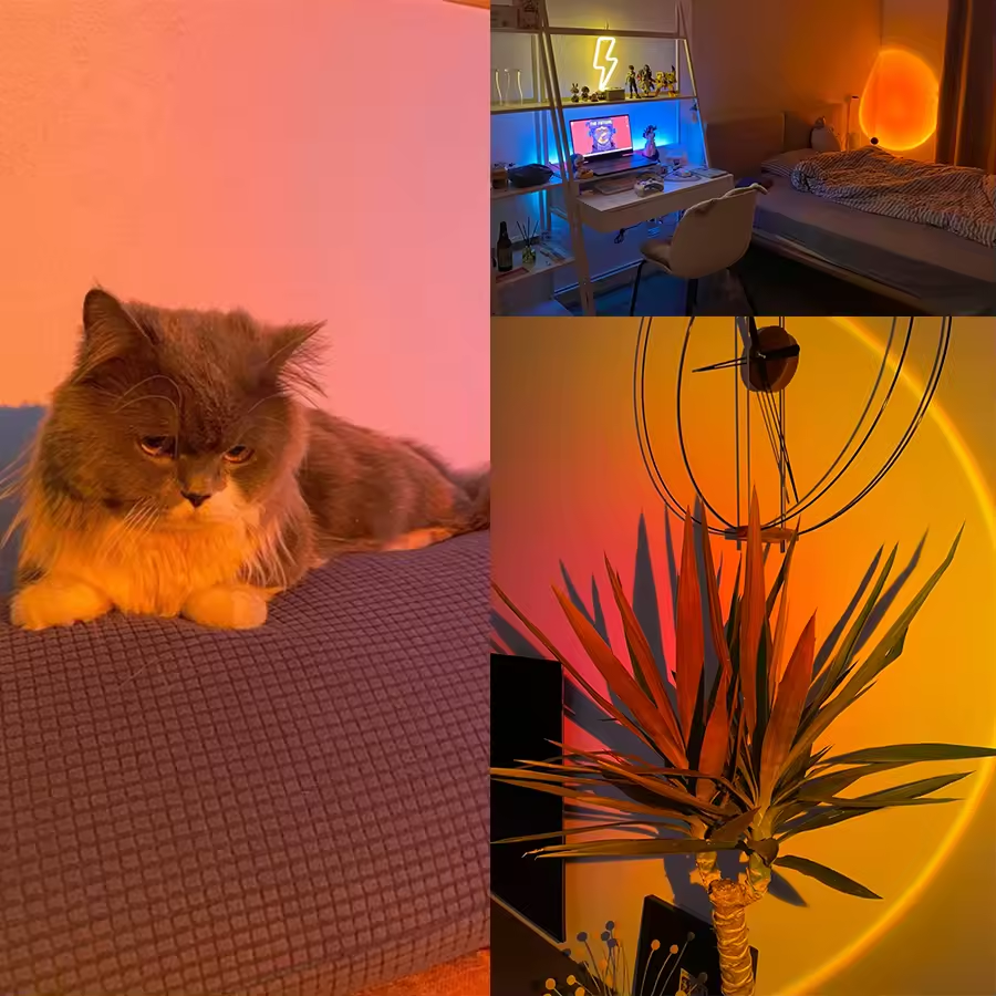 Smart Sunset Lamp – Tuya LED Night Light, USB RGB Remote Projection for Room Decoration via Smart Life APP