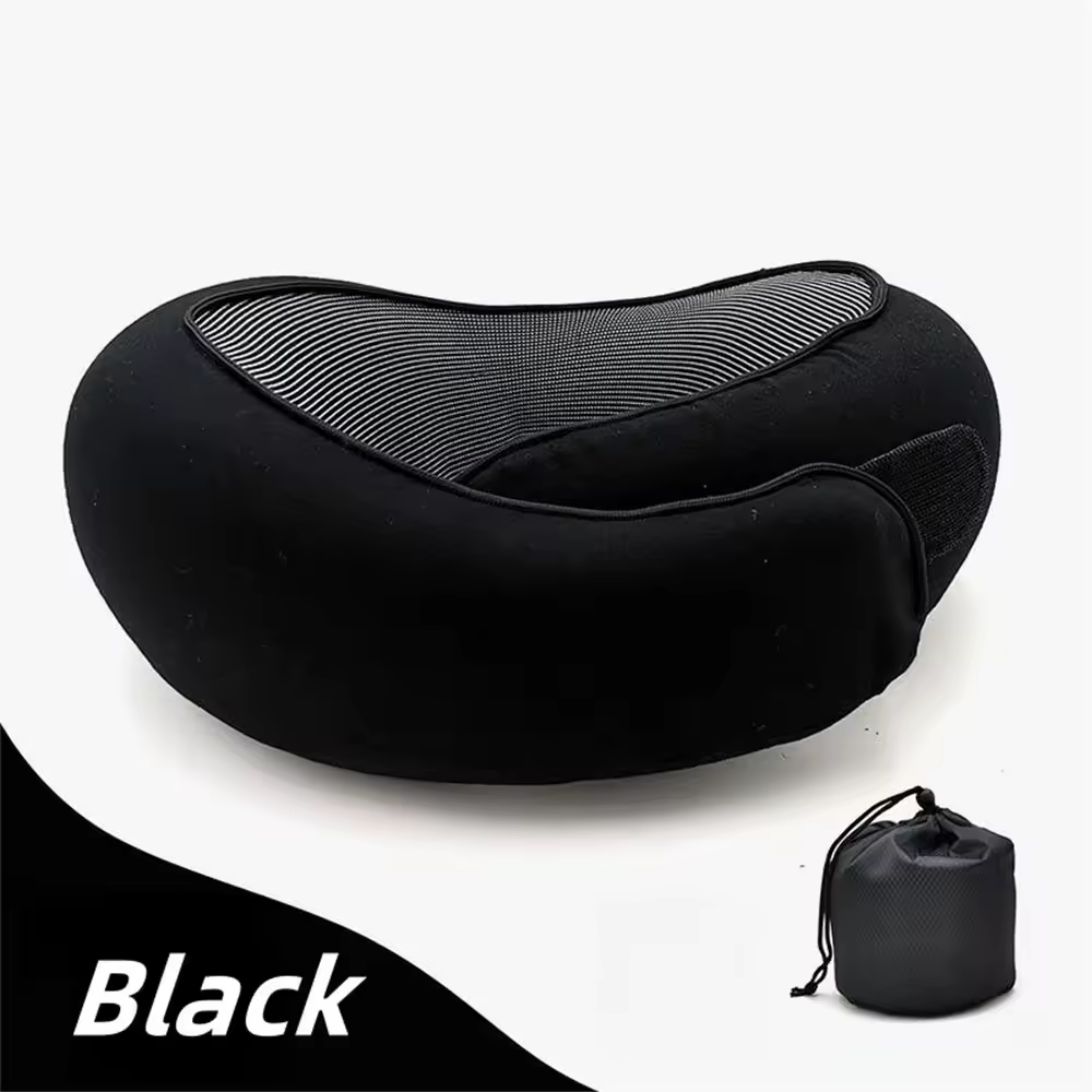 Adjustable Travel Neck Pillow – Soft Memory Foam Support