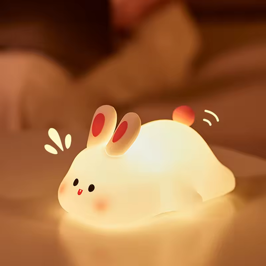 Cute Rabbit Night Light – Silicone Touch Lamp for Children’s Room