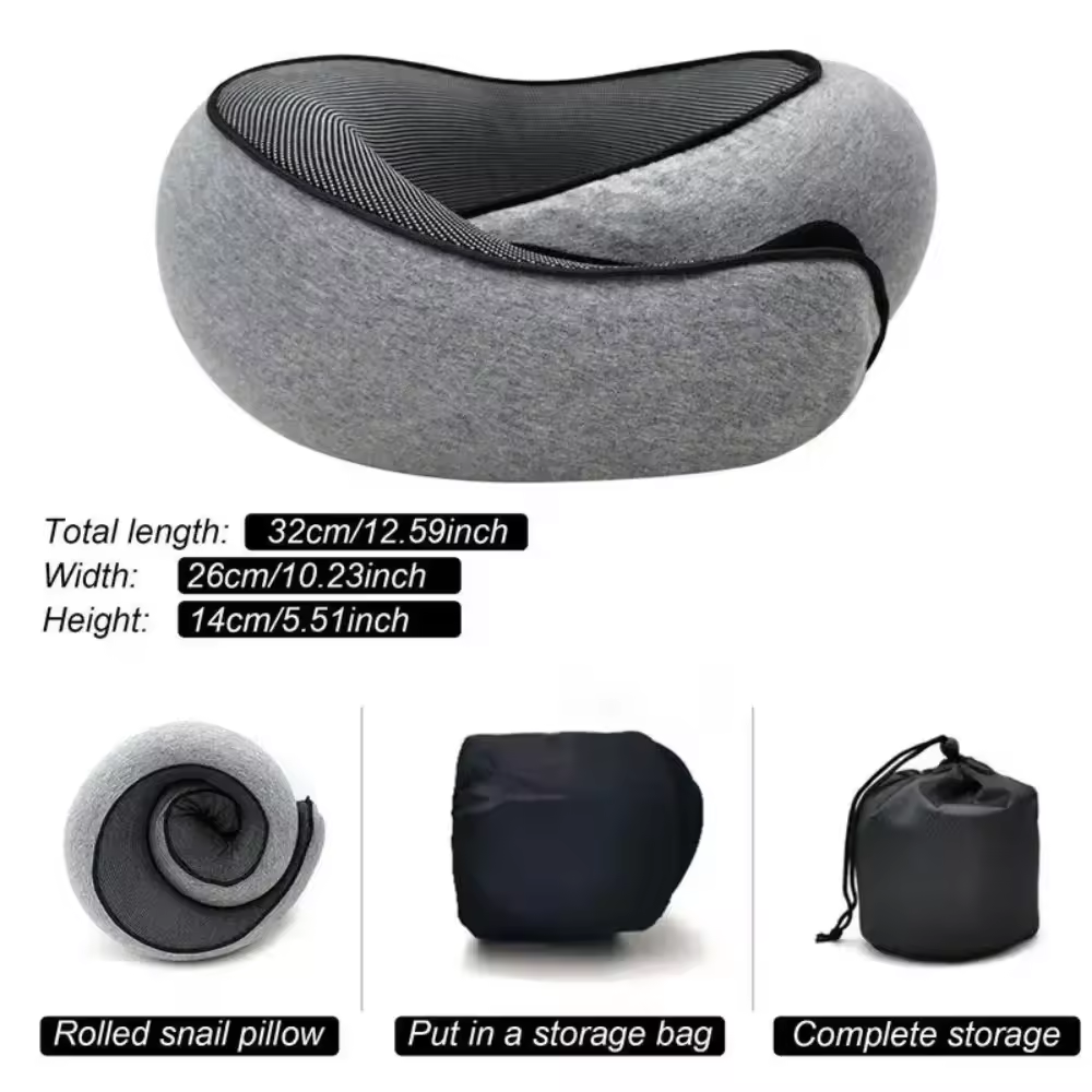 Adjustable Travel Neck Pillow – Soft Memory Foam Support