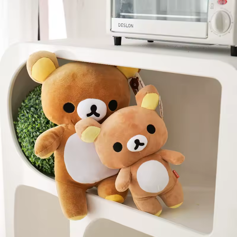 Anime Rilakkuma Plush Doll – Soft Kawaii Bear Toy & Room Decor, Cute Gift for Girls